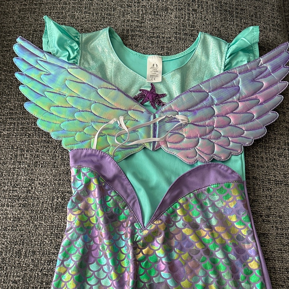 Girls' Teal and Purple Mermaid Costume Dress - Kids Halloween - Picture 7 of 8